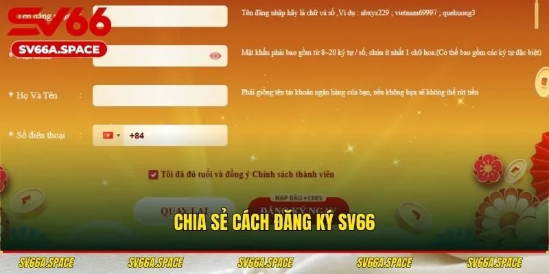 Chia sẻ cách đăng ký SV66
